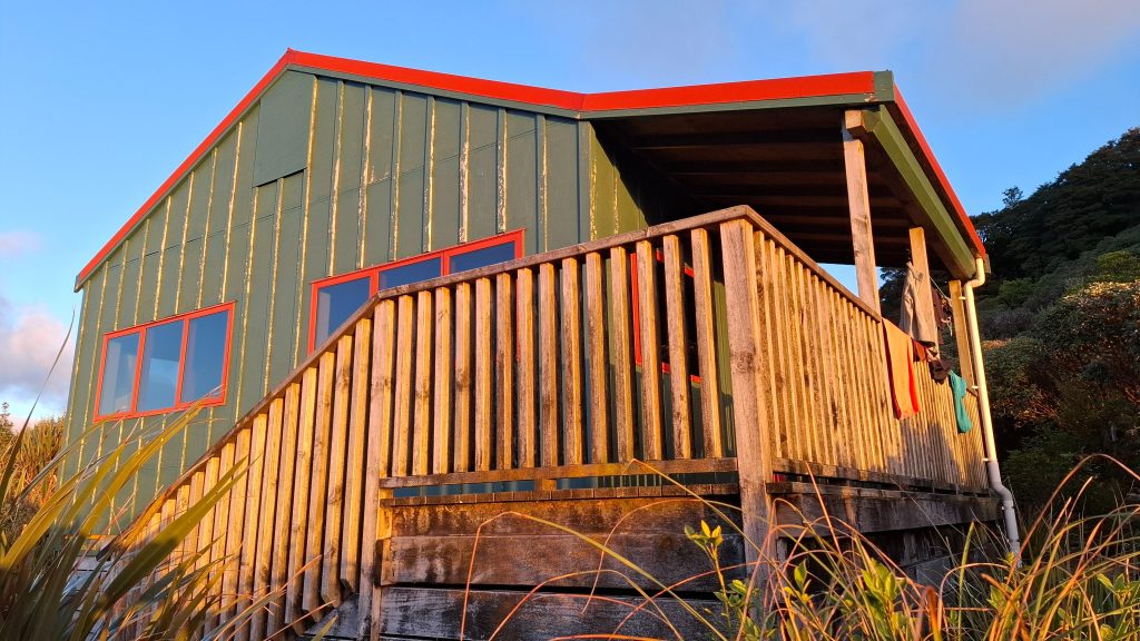 A mountain hut. 